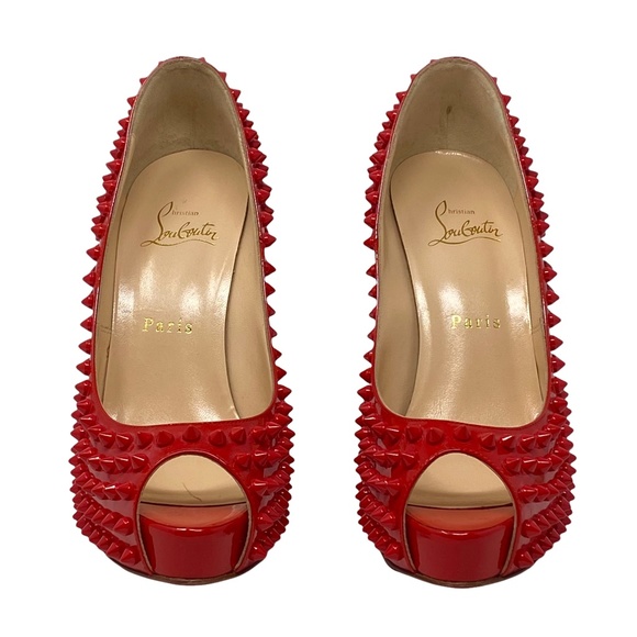 Christian Louboutin Patent Spike Vendome Pumps 120 mm Size 37 - Picture 3 of 5